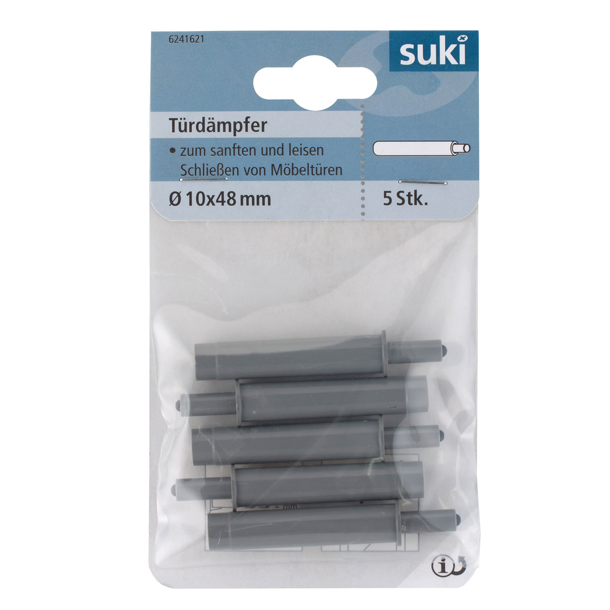 Suki Türdämpfer Kunststoff grau 5 Stück