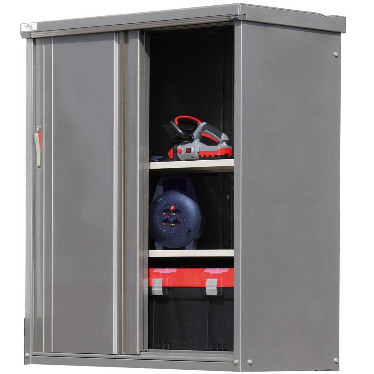 Wolff Finnhaus Metall-Geräteschrank 157 Rauchgrau 149 cm x 75 cm