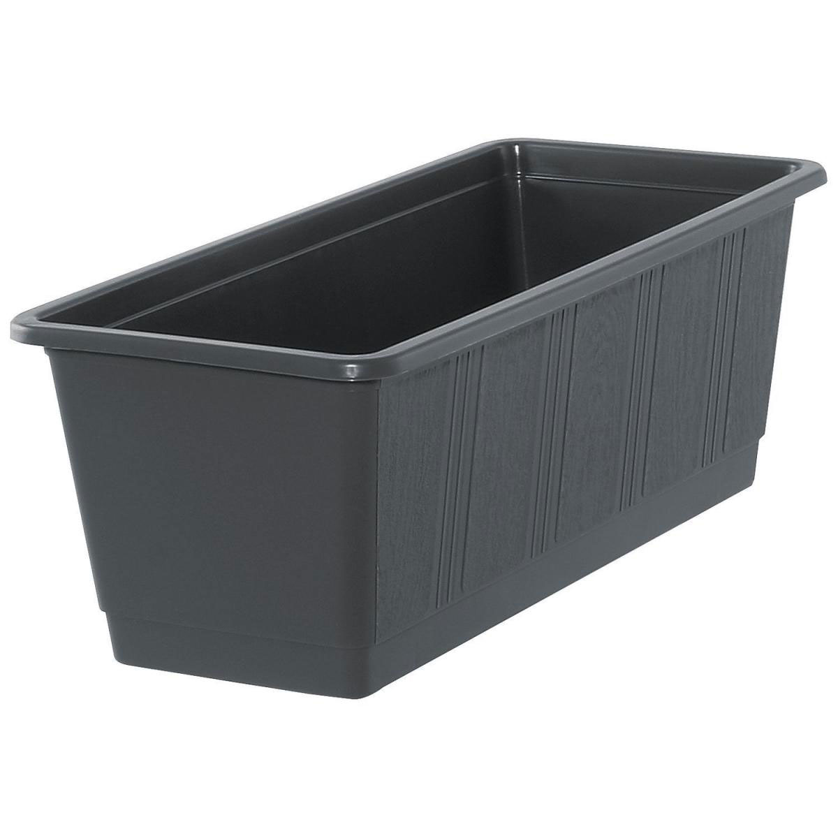 8,21€//1Stk Geli Blumenkasten Standard mit Holzstruktur 80 cm anthrazit