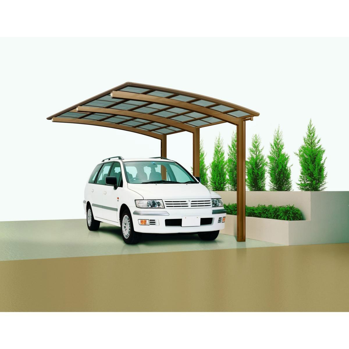 Ximax Carport Alu Portoforte 60 Mattbraun Sb Polycarbonat