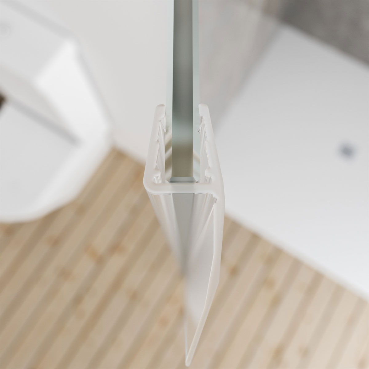 Dusar Universal-Dichtleiste Dichtung senkrecht für 5,6,8 mm Glas