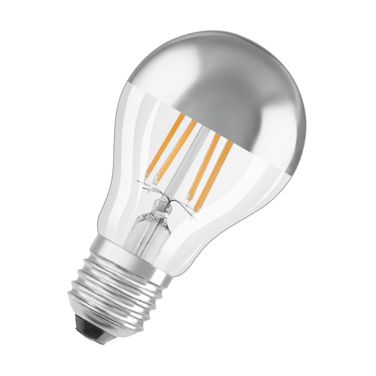 Osram LED-Leuchtmittel-Glühbirne silber E27 warmweiß dimmbar