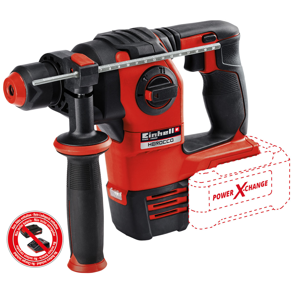 EINHELL Akku-Bohrhammer HEROCCO, für SDS-PLUS, 30 mm, ohne Akku und Ladegerät, inkl. Koffer
