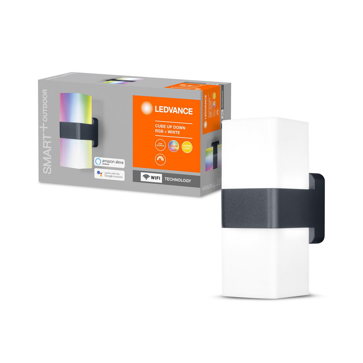 Ledvance SMART+ Außenwandleuchte Cube Up Down 8 x 20,5 x 11 cm 
