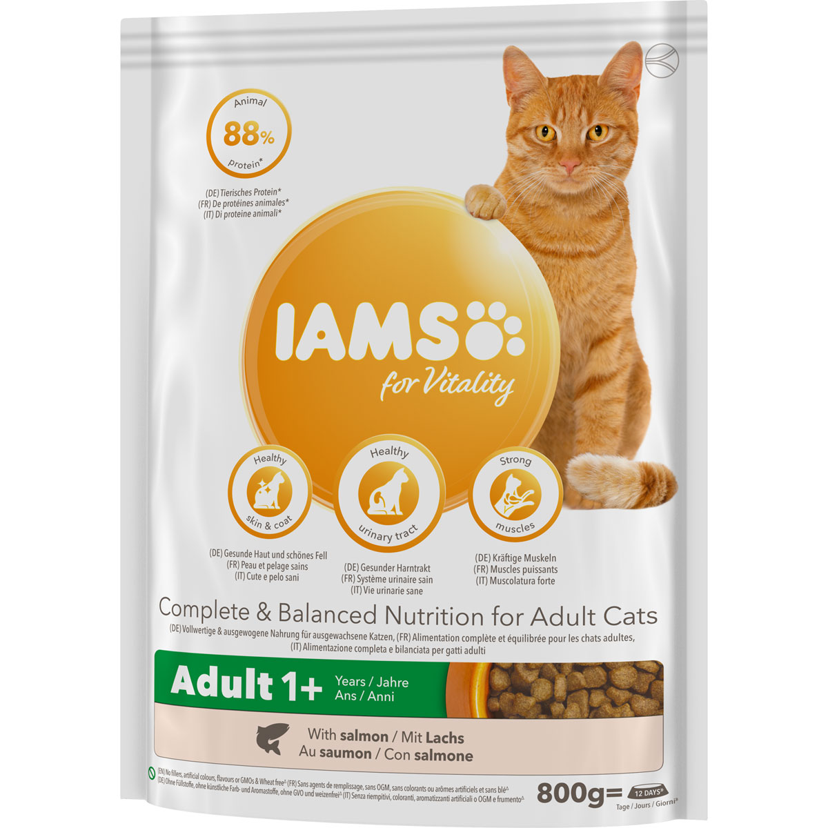 IAMS Trockenfutter „Vital Katze“, mit Lachs, 800 g | 263244