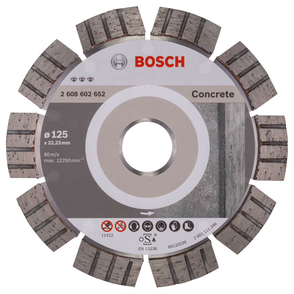 Bosch Professional 12 | 125 x Best for 2,2 mm x 277448 x Concrete 22,23 Diamanttrennscheibe