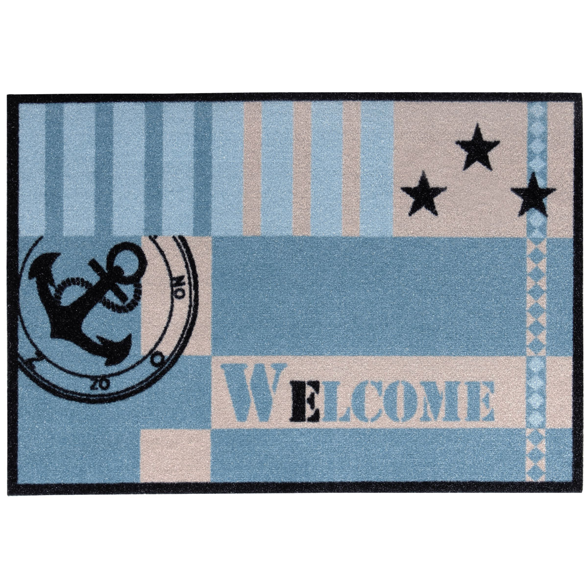 Welcome | 58 x cm Schmutzfangmatte marine Blau blau 303146 | 39
