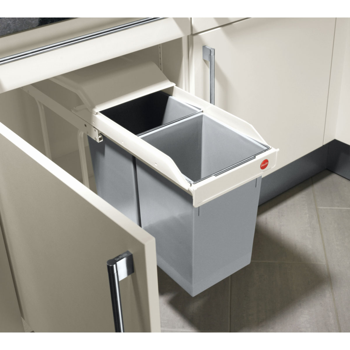 Einbau-Mülleimer Compact-Box M Hailo: mit Deckel-Lift-System, 1 x