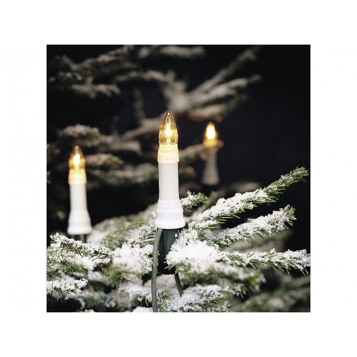 Schaftkerzen 371819 warmweiß 16 | Baumkette mit Kerzen Konstsmide