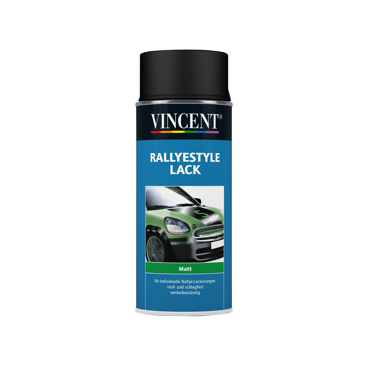 Vincent Rallyestyle Lack schwarz matt 0,4 L, matt