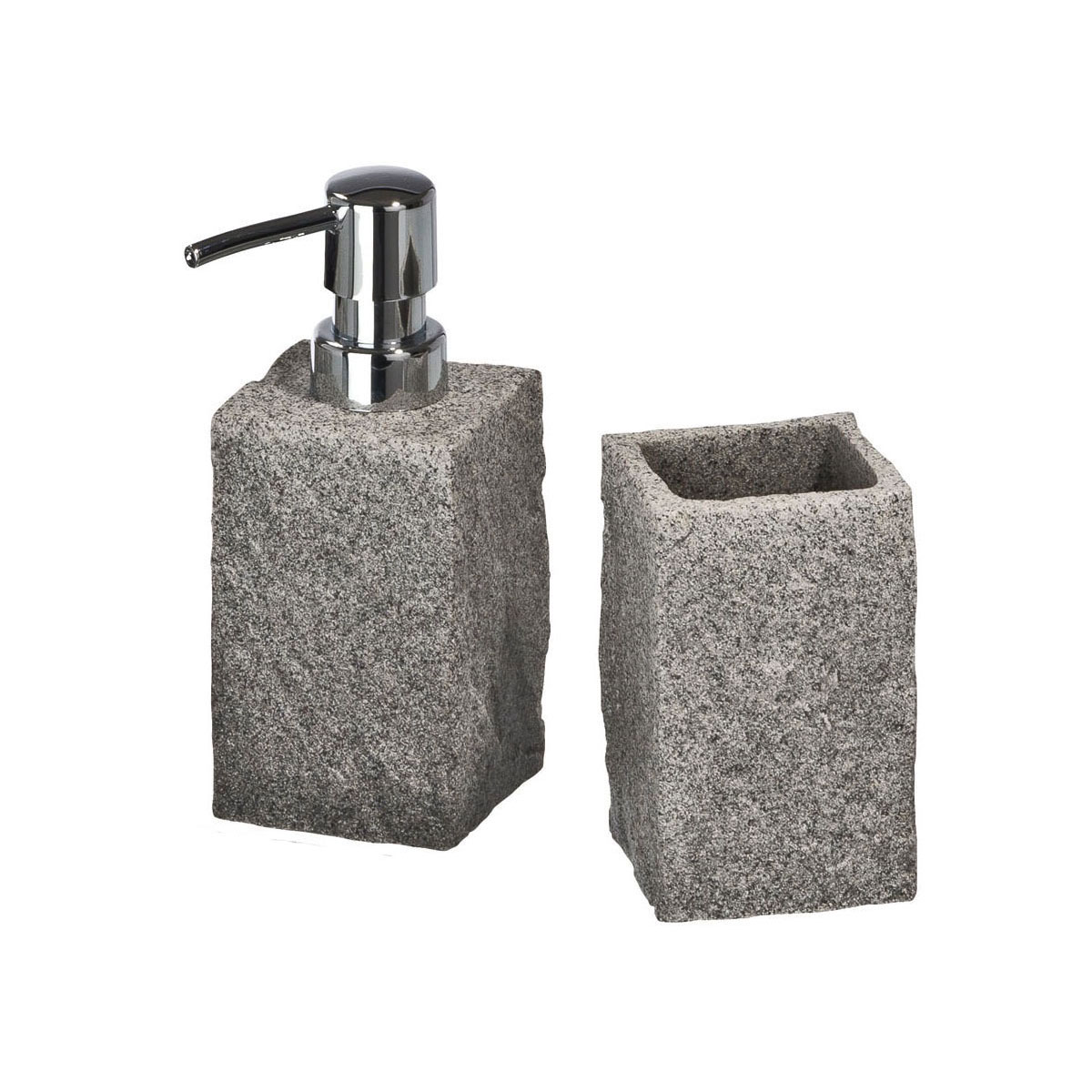 2-teilig Wenko 514606 | Bad-Accessoire-Set Granit