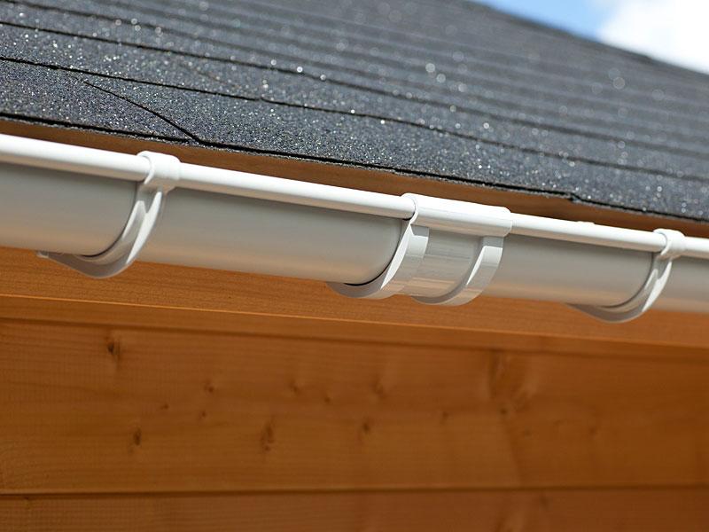 Karibu Dachrinnen Set 1 beidseitig für Satteldächer, 3 m