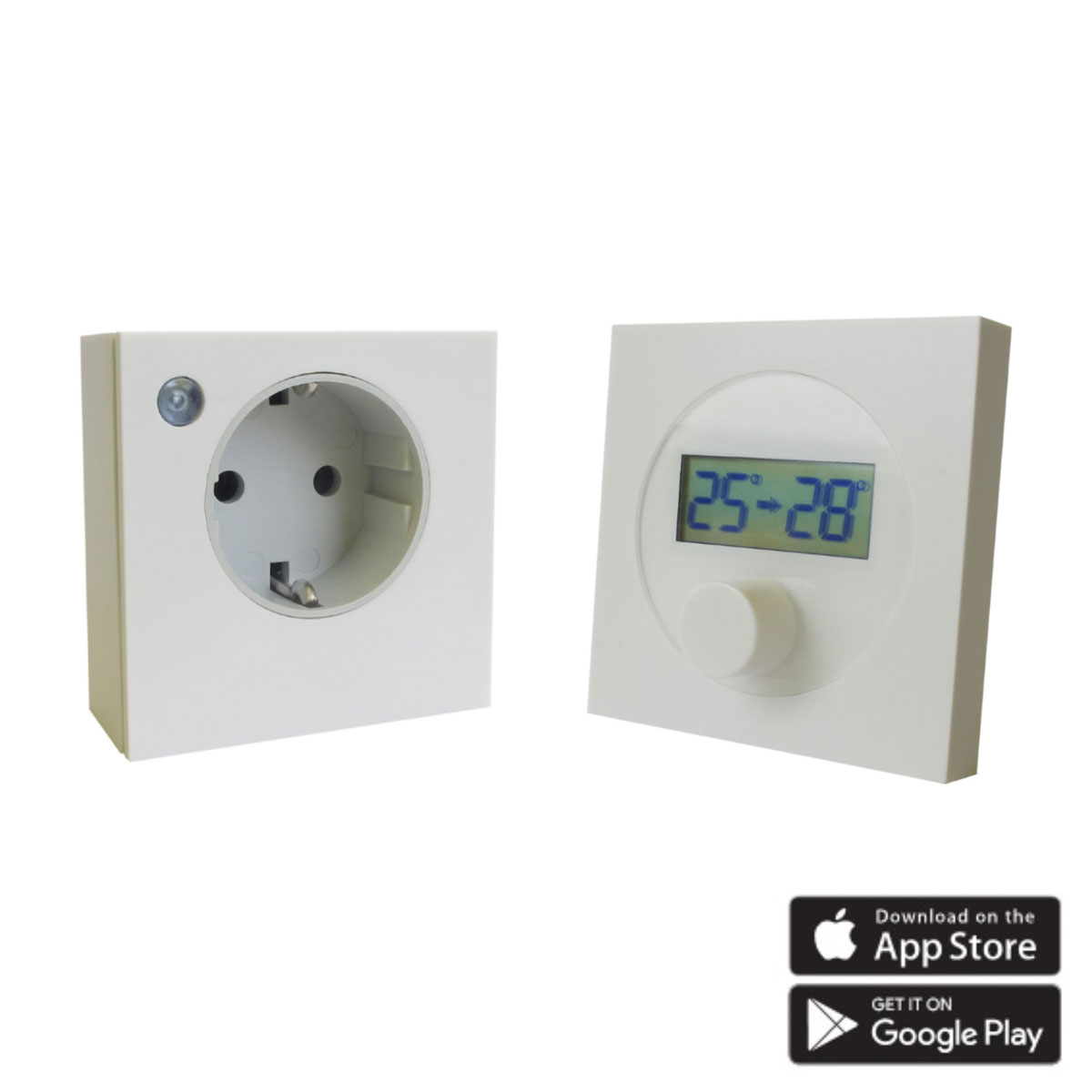 Ximax Heizkörper Zubehör Funk-Thermostat Steckdosen-Set für  Infrarotheizungen Weiß