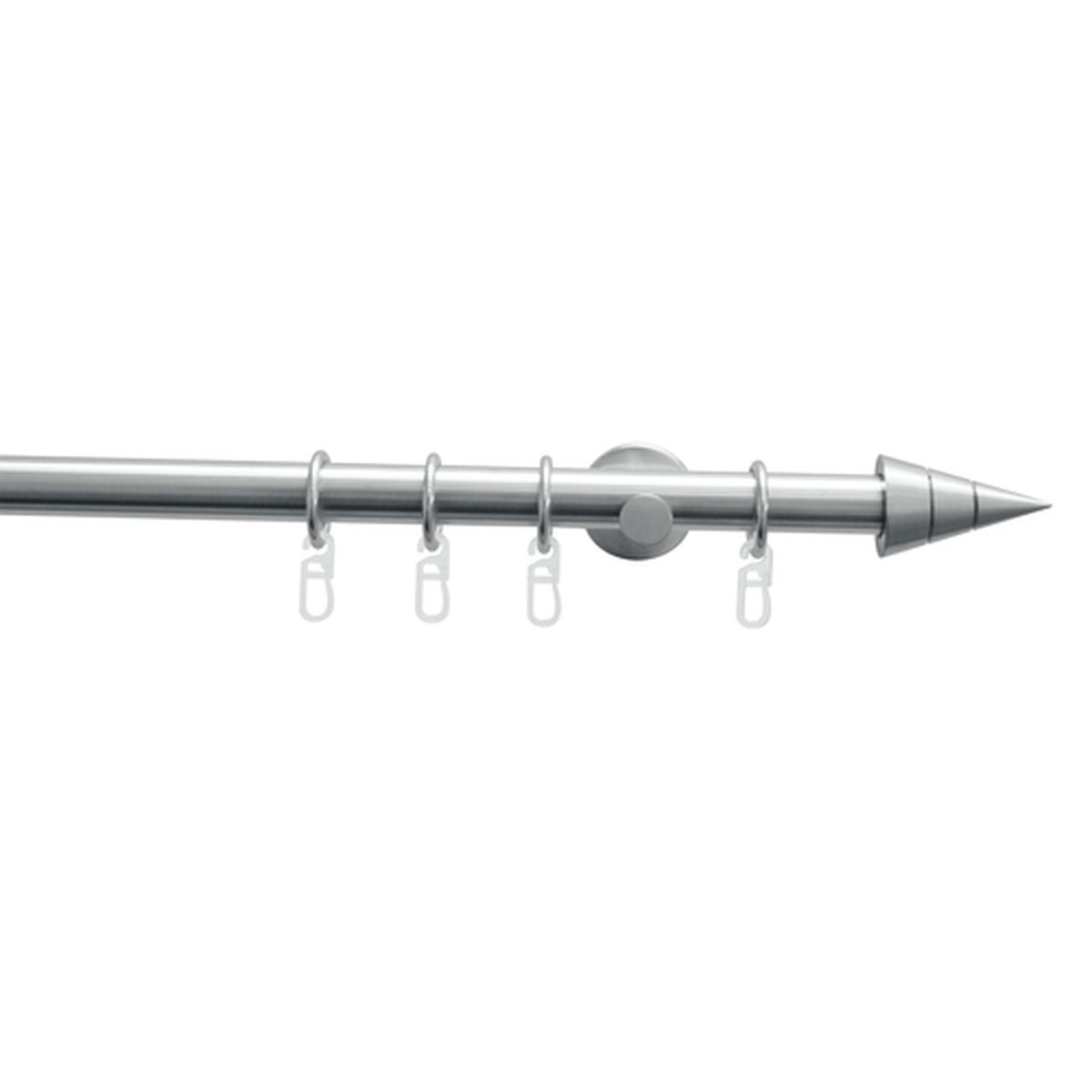 Gardinia Gardinenstange Kegel Durchmesser 20 200 mm | 547380 cm Edelstahl-optik