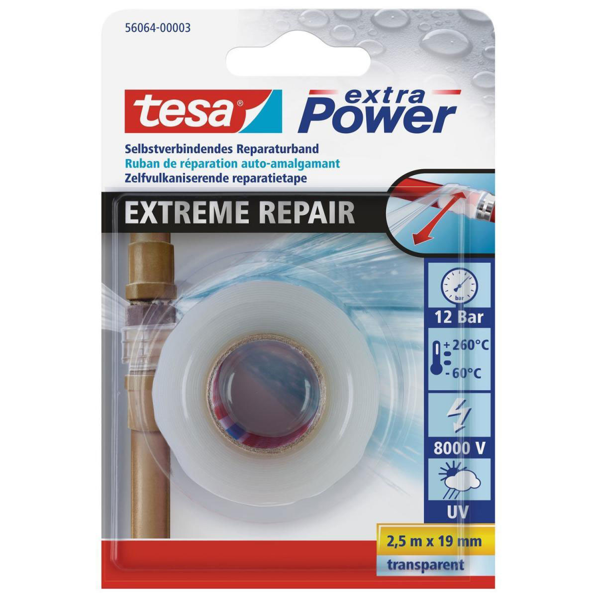 Tesa Extreme Repair schwarz 2,5mx19 mm