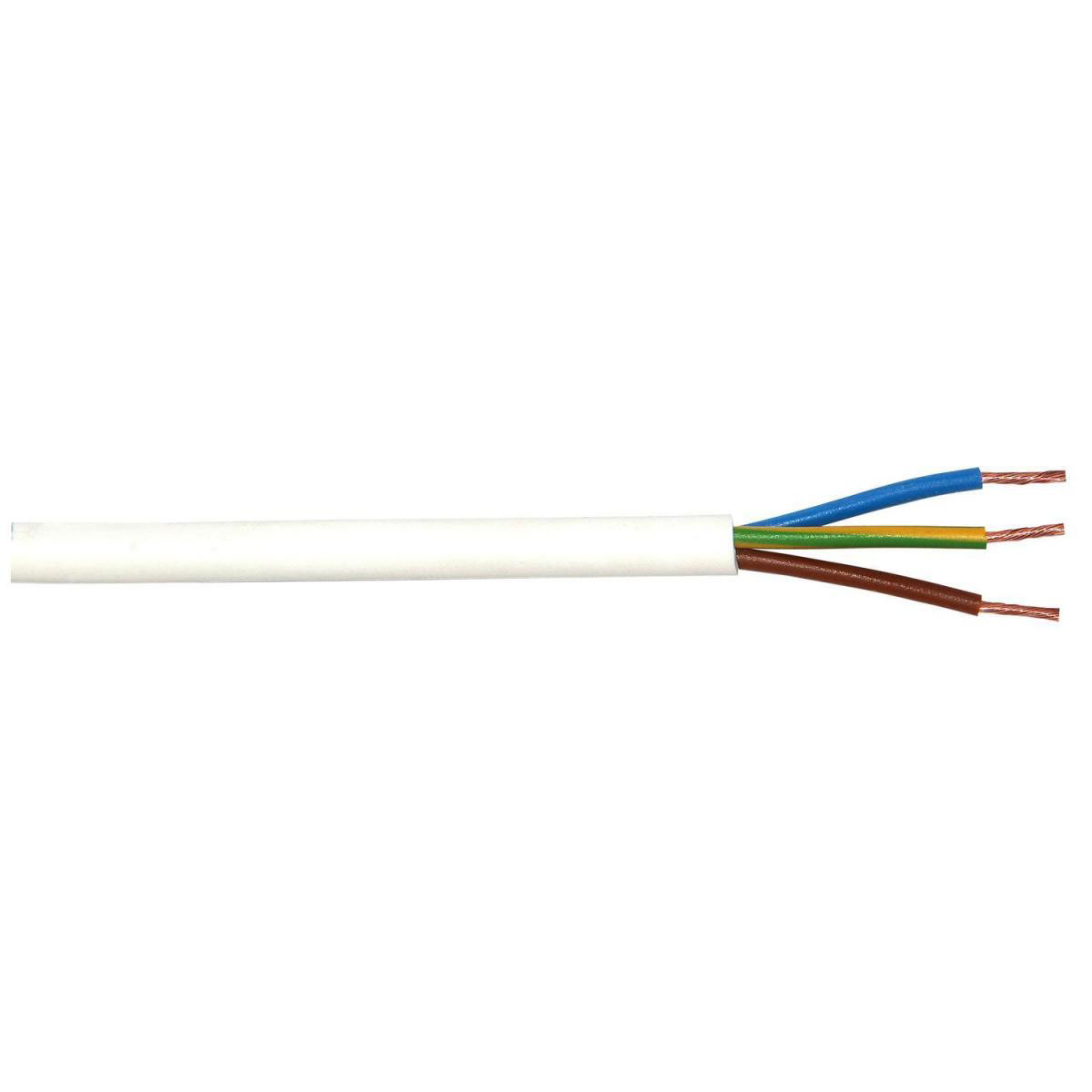 2-adrig 2x0,75 Stromkabel Elektrokabel H03VVH2-F Schwarz 1 meter, 1,15 €