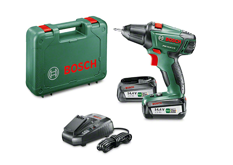 Bosch Akkuschrauber PSR 14,4 LI-2 14,4 V, 2,5 Ah, 2 Akkus, 20/40 Nm