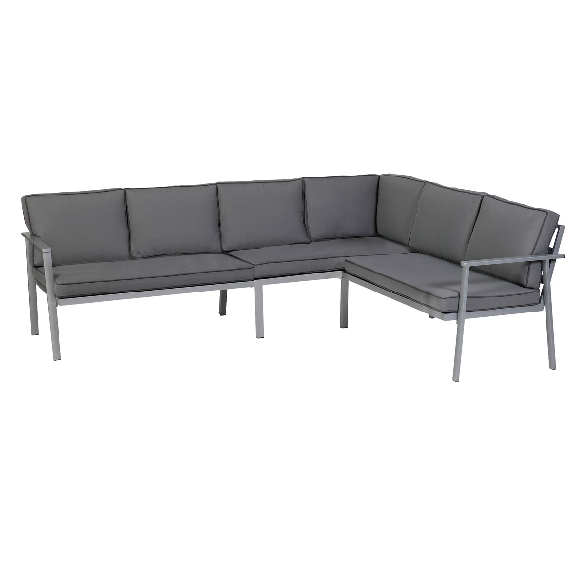 GREEMOTION Loungeset Monza, 13-tlg., 2 Sofa, 1 Eckteil, Aluminium, grau