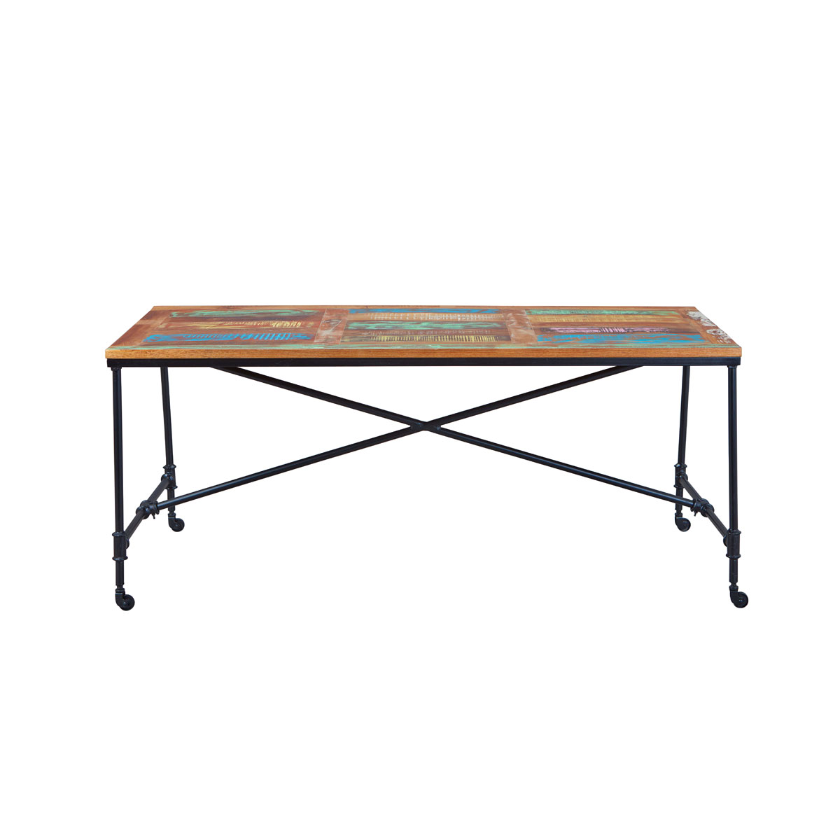 Esstisch Coffee Metall rostig Mangoholz Esstisch Coffee Metall rostig Mangoholz
