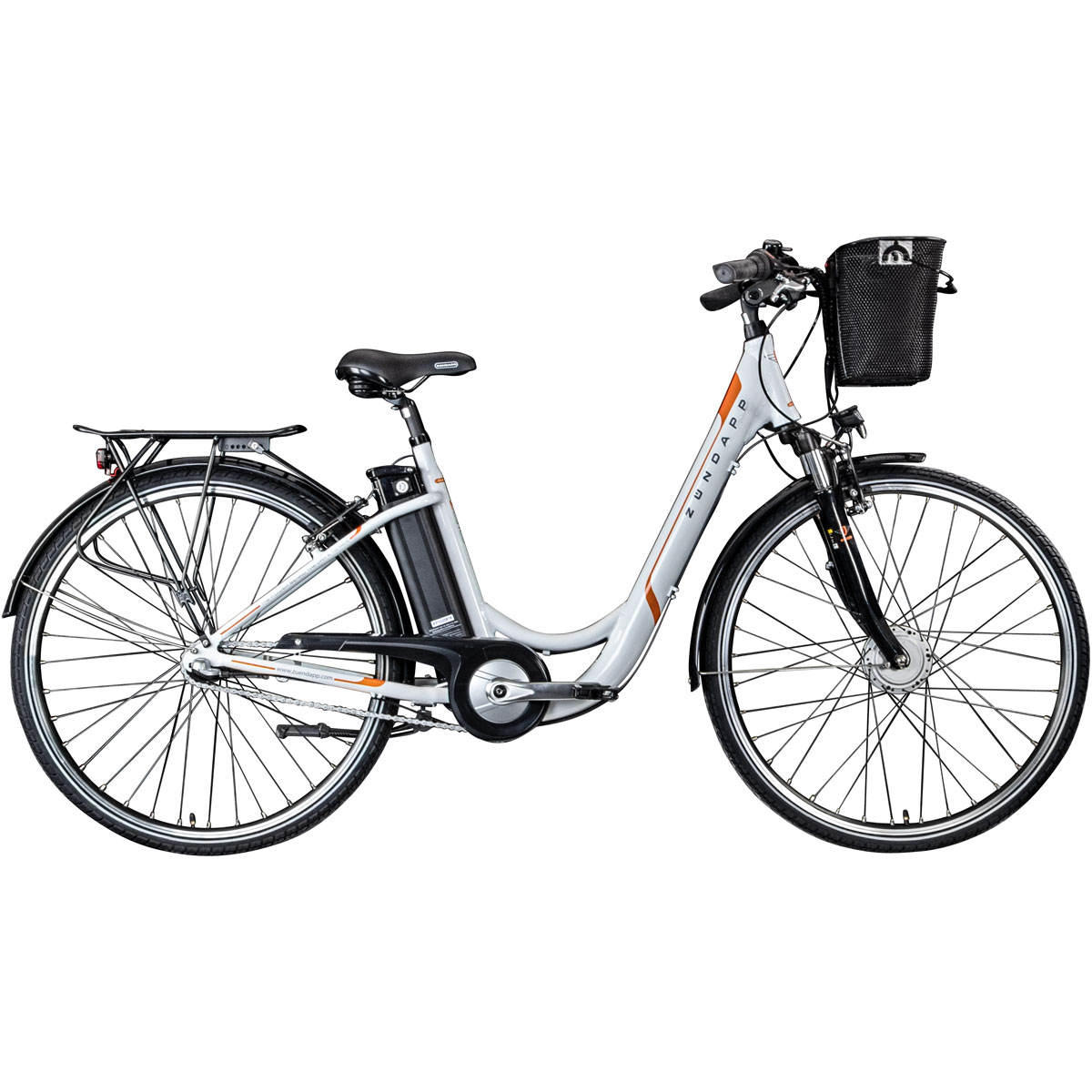 Zündapp Damen E-Citybike Z510 700c | weiß | orange | K018996691 | E-Bikes & Pedelecs